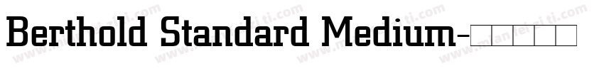 Berthold Standard Medium字体转换
